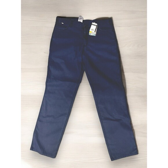 38x36 Carhartt Men Flame Resistant Rugged Flex Relaxed Fit Canvas Pants Navy NWT - Picture 1 of 10
